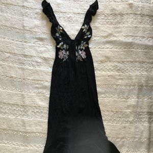 ASOS Embroidered Black Maxi Dress- New with tags